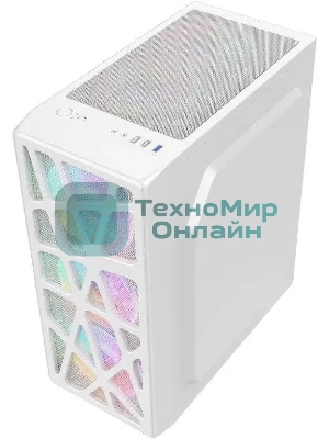 Компьютерный корпус Aerocool/Formula Mana белый без БП ATX 3x120мм 1xUSB 2.0 1xUSB 3.0 audio bott PSU