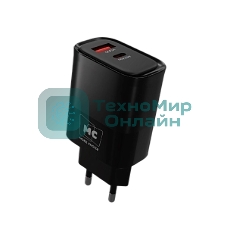 Сетевое зарядное устройство MORE CHOICE NC82a 1USB+1Type-C 3.0A PD 35W+QC3.0 для Type-C Type-C черный