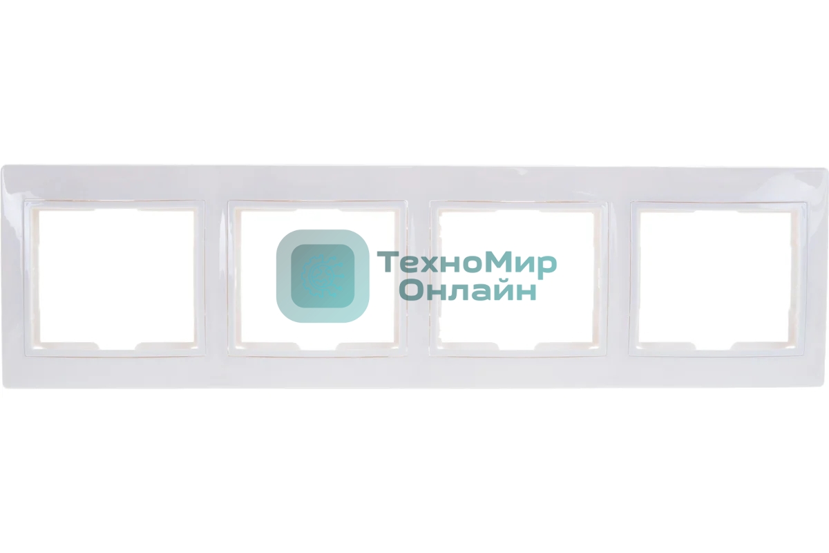 Рамка 4-м КВАРТА РГ-4-КБ горизонт. бел. IEK EMK40-K01-DM