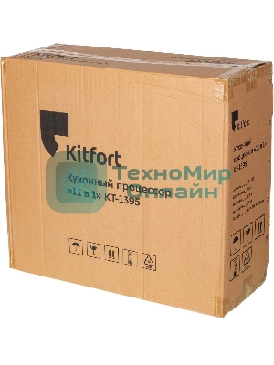 Кухонный комбайн Kitfort KT-1395 800Вт серебристый/черный