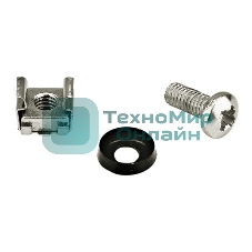 Монтажное оборудование Hyperline CNS-M6-16 Комплект винт M6, квадратная гайка, шайба (16 мм)