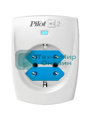 Сетевой фильтр ZIS PILOT BIT S, 1 розетка, 16А/3,5кВт, св.серый