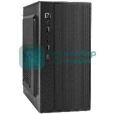 Компьютерный корпус Minitower ExeGate BAA-408U-AA500 (mATX, БП AA500 с вент. 8см, 2хUSB/1хUSB 3.0, HD Audio, черный)