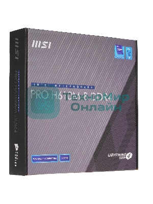 Материнская плата MSI PRO H610M-B, LGA1700, Intel H610, 2xDDR5, 4xSATA, 1xM.2, 1xPCIe 4.0 x16, 1xPCIe x1, 1xHDMI, 1xDP, 1x1Gb LAN, 2xUSB 3.2 Gen 1, 4xUSB 2.0, 3x3.5 мм, 7.1, micro-ATX