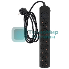 Сетевой фильтр Ippon BK-6-EU-1.8-10-B 1.8 м, 6 розеток, черный, коробка