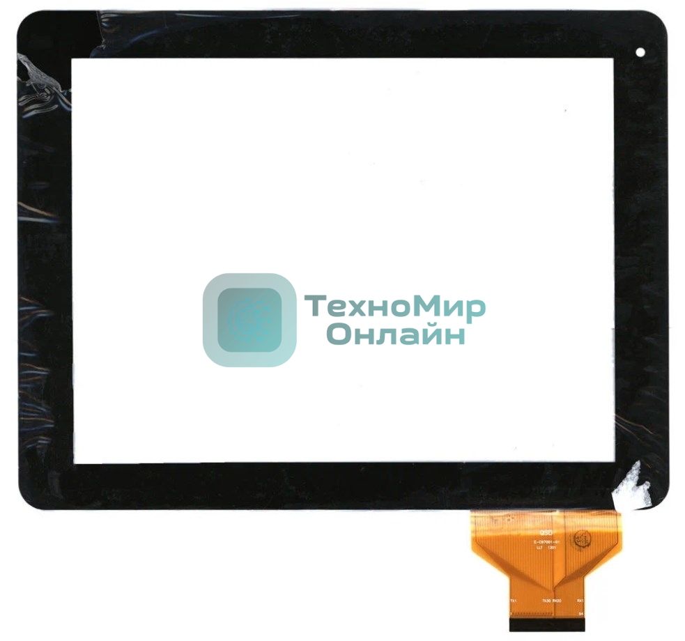 Сенсорное стекло (тачскрин) QSD E-C97001-01, черное