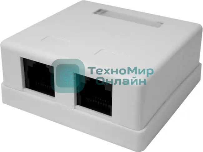 Розетка Suprlan 10-0309-1, наклад. RJ45 2 кат.5E UTP