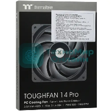 Вентилятор для корпуса Thermaltake TOUGHFAN 14 Pro черный, 140 мм, 2000 об/мин, 31.6 дБ, 4 pin