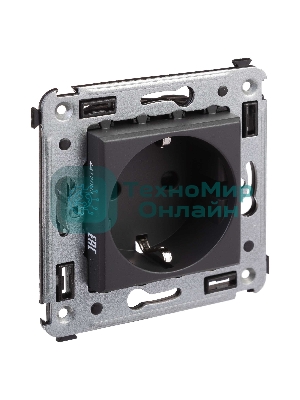 Розетка DKC Avanti 4412003 2P+E со шторками, 