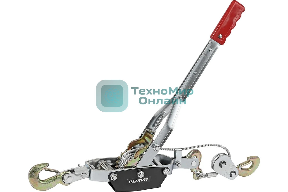 Лебедка ручная рычажная PATRIOT WH 4000R, усилие - 4000 кг, трос- 3 м