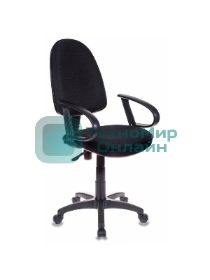 Кресло Бюрократ CH-300/BLACK черный, экокожа, 120 кг, механизм качания