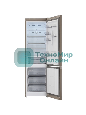 Холодильник Hotpoint HT 7201I BZ O3 бронзовый двухкамерный 239/83л морозилка снизу, No Frost