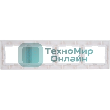 Рамка 4-м КВАРТА РГ-4-КБ горизонт. бел. IEK EMK40-K01-DM