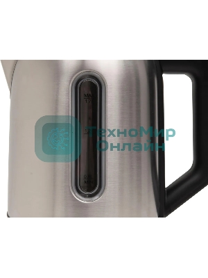 Чайник электрический Oasis K-5SWS стальной+черный 1,7л 2200Вт