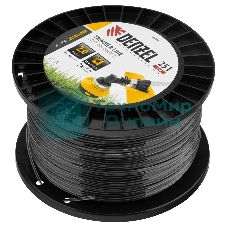 Леска для триммера Denzel двухкомпонентная, квадрат, 2,0 мм х 251 м, на DIN катушке EXTRA CORD