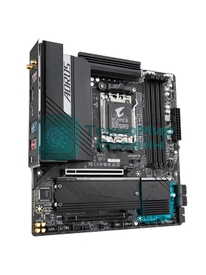 Материнская плата Gigabyte B650M AORUS ELITE AX, AM5, AMD B650, 4xDDR5, 4xSATA, 2xM.2, 1xPCI-E 5.0 x4, 1xPCI-E 4.0 x16, 1xHDMI, 1xDP, 1x 2.5Gb LAN, 4xUSB-A 2.0, 5xUSB-A 3.2 Gen 1, 2xUSB-A 3.2 Gen 2, 1xUSB-C 3.2 Gen 2, 2x3.5 мм, 7.1, Micro-ATX