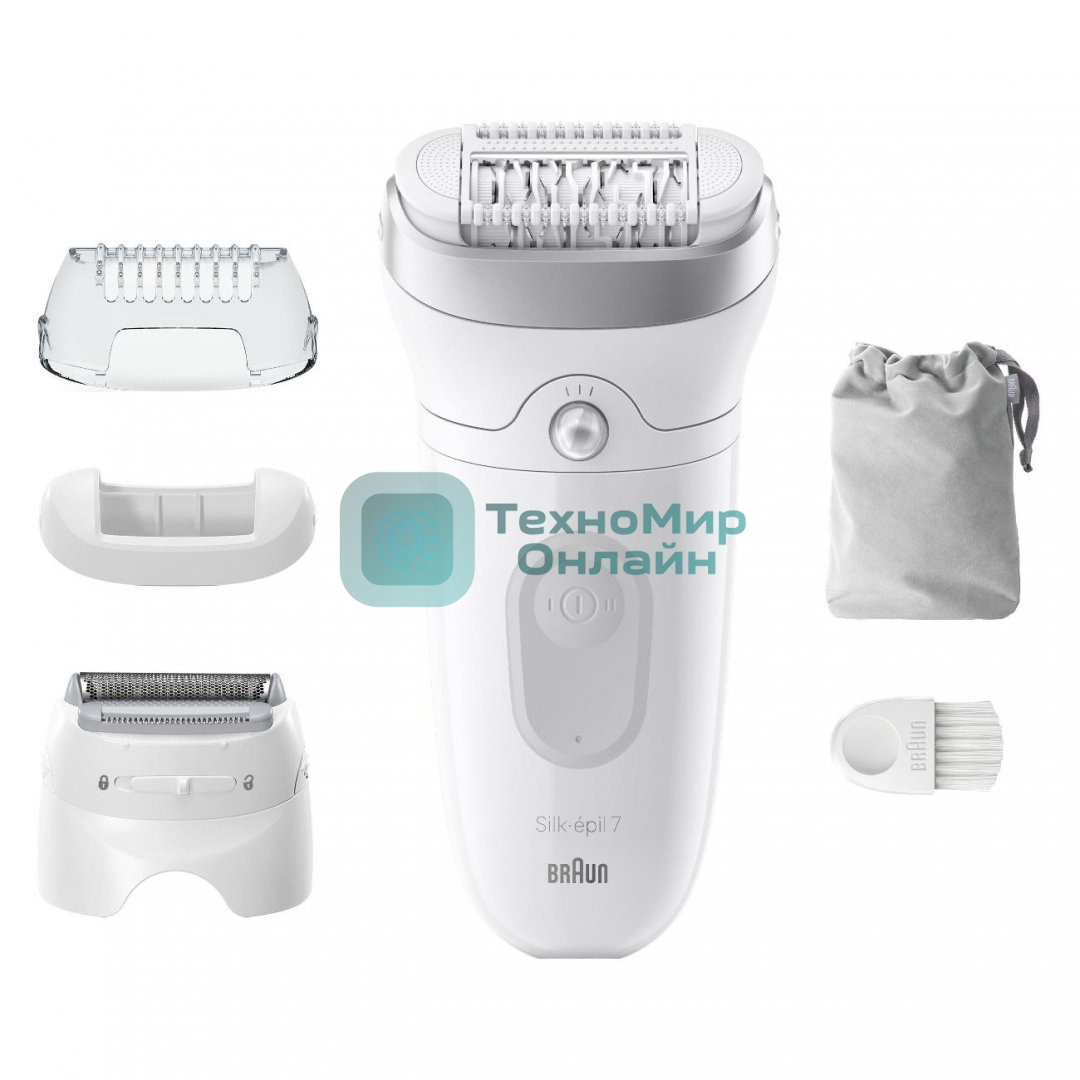 Эпилятор BRAUN SE7-041 белый/серебристый