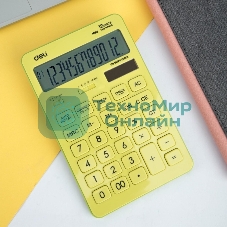 Калькулятор настольный Deli Touch EM01551 желтый 12-разр.