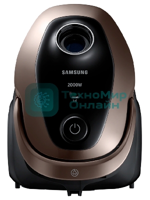Пылесос Samsung VC20M2589JD/EV золотой/черный, 460/2000 Вт, уборка сухая, пылесборник мешок, 2,5 л