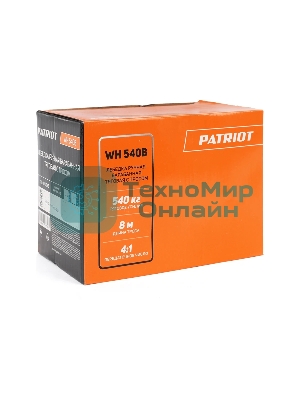 Лебедка ручная барабанная PATRIOT WH 540B, усилие - 540 кг, трос- 8 м