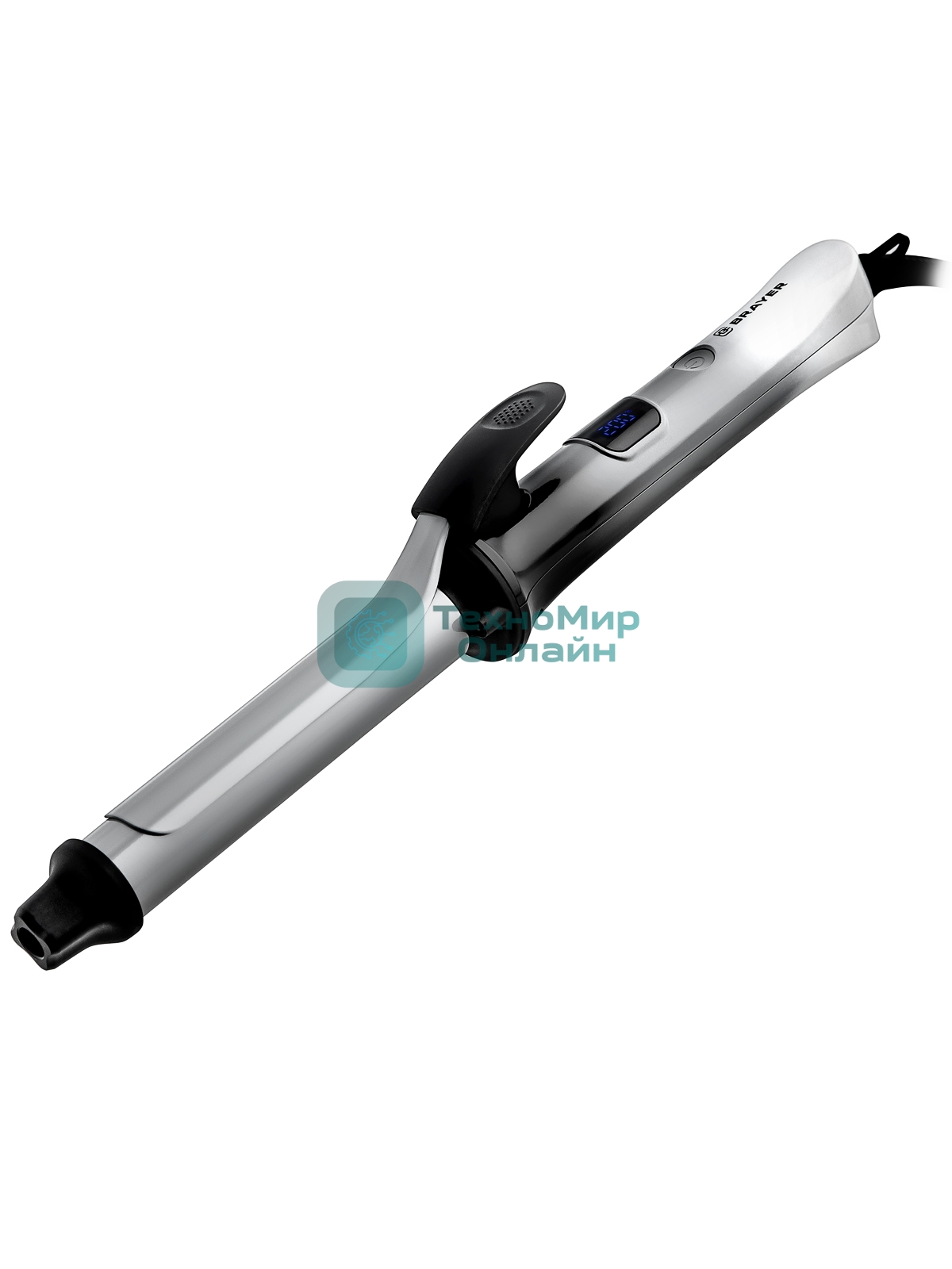 Щипцы для завивки волос BRAYER BR3211 серый, 32 мм, 200 °C, 6 режимов