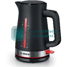 Чайник электрический Bosch TWK4M223 1.7 л, черный корпус: пластик