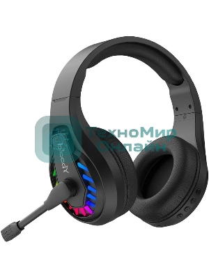 Гарнитура Bloody GR230 чёрный, беспроводная + проводная, радиоканал, до 40 ч, подсветка