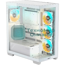Компьютерный корпус Gigabyte GB-C500PI ST белый без БП ATX 3x120мм 6x140мм 2xUSB 3.0 1xUSB3.1 audio bott PSU