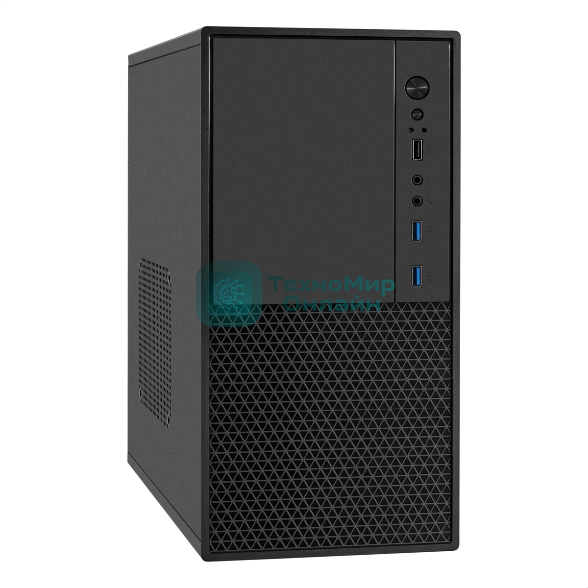 Компьютерный корпус Minitower ExeGate BAA-308MU2-AA500 (mATX, БП AA500 с вент. 8см, 1хUSB+2хUSB 3.0, HD Audio, черный)