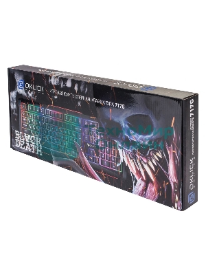 Клавиатура Oklick 717G Black Death проводная, USB Type-A, чёрный/серый