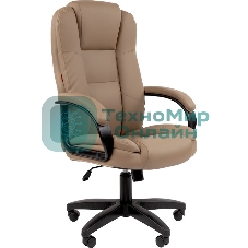 Кресло Chairman 600 LT бежевый, экокожа, 120 кг