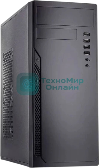 Компьютерный корпус без блока питания Foxline FL-301, ATX, 4xUSB 2.0, HDA, w/o FAN, w/o PSU, no PowerCord, w/DVD-RW installed