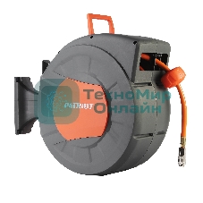 Шланг Patriot 520002445 пневматический армированный на автоматической катушке PHC 20/16H (прямой, гибрид , длина 20 м, диаметр 10х16, раб/макс давление  20/60 бар, мин/макс температура -5/45С, быстросъем рапид, резьба 1/4