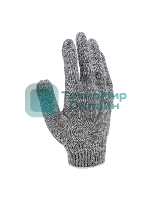 Перчатки трикотажные Сибртех х/б, 200 пар, ПВХ точка, 4 нити, 10 класс
