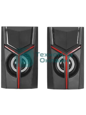 Акустическая система 2.0 Qumo TRON AS007, 10 ВТ, объемное звучание, RGb подсветка, USB/Jack 3,5мм