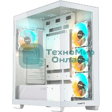 Компьютерный корпус Gigabyte GB-C500PI ST белый без БП ATX 3x120мм 6x140мм 2xUSB 3.0 1xUSB3.1 audio bott PSU