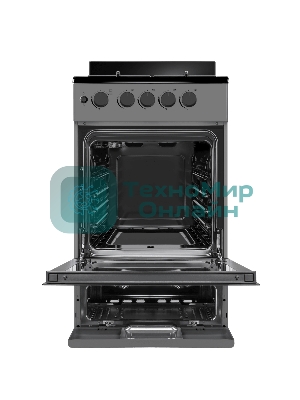 Плита газовая Maunfeld MGC50GEGR08 серый, конфорок 4 шт, духовка 59 л, 50 см x 88 см x 65 см