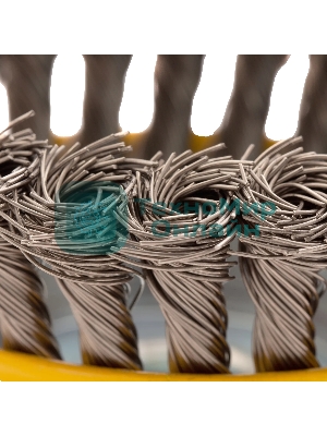 Щетка для УШМ Denzel 125 мм, Чашка, крученая нержавеющая проволока 0,5 мм, М14 746273