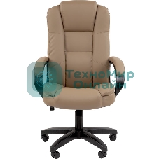 Кресло Chairman 600 LT бежевый, экокожа, 120 кг