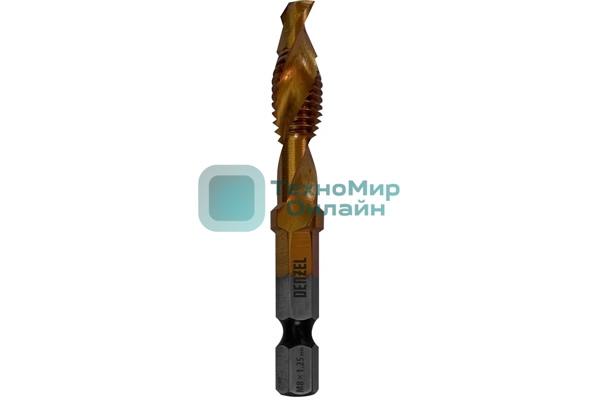 Сверло-метчик Denzel М8 х 1,25 мм, Р6М5
