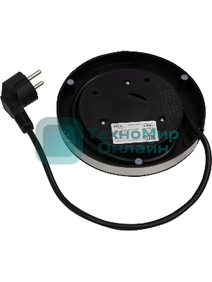 Чайник электрический Oasis K-5SWS стальной+черный 1,7л 2200Вт