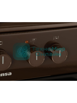 Плита электрическая Hansa FCEB53000 коричневый, конфорок 4 шт, духовка 69 л, 50 см x 85 см x 60 см