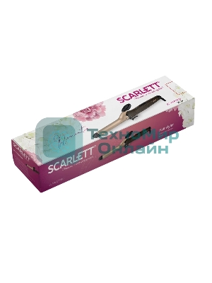 Щипцы для завивки волос Scarlett SC-HS60676 мокко/золотой, 19 мм, 220 °C, 1 режим