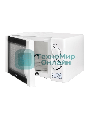 Микроволновая печь BBK 23MWS-927M/W белый, 23 л, 900 Вт, переключатели - поворотный механизм