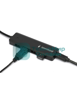 Концентратор USB 3.0 Gembird UHB-C424, 4 порта, кабель Type-C 19см, с доп питанием (Type-C)