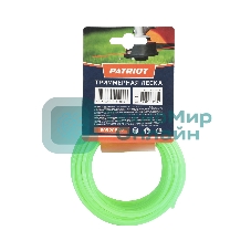Леска PATRIOT D 2,4 мм L 12 м (звезда, зеленая) 240-12-3, картонный подвес