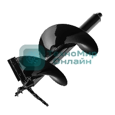 Шнек для грунта Denzel ER-300, диаметр 300 мм, длина 800 мм, соединение 20 мм, съемный нож