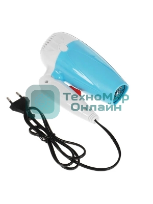 Фен Goodhelper HD-F083 голубой/белый, 800 Вт, компактный