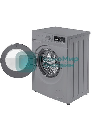 Стиральная машина Maunfeld MFWM148STSL02 серебристая, загрузка фронтальная 8кг, 1400 об/мин., класс: A+++