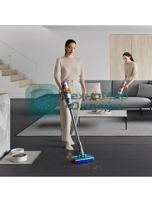 Пылесос вертикальный Dyson V15s Detect Submarine (448798-01) серый, питание от аккумулятора, 240 Вт, уборка влажная/сухая, пылесборник 0,76 л, работа от АКБ max 60 мин.